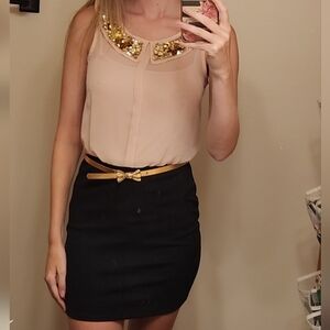 Two toned belted dress